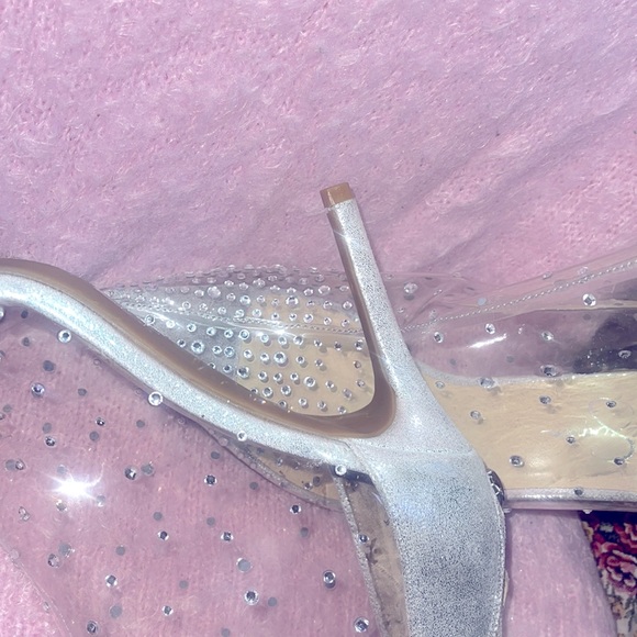 Jessica Simpson sparkly see-through leather high heel boots - Picture 5 of 7